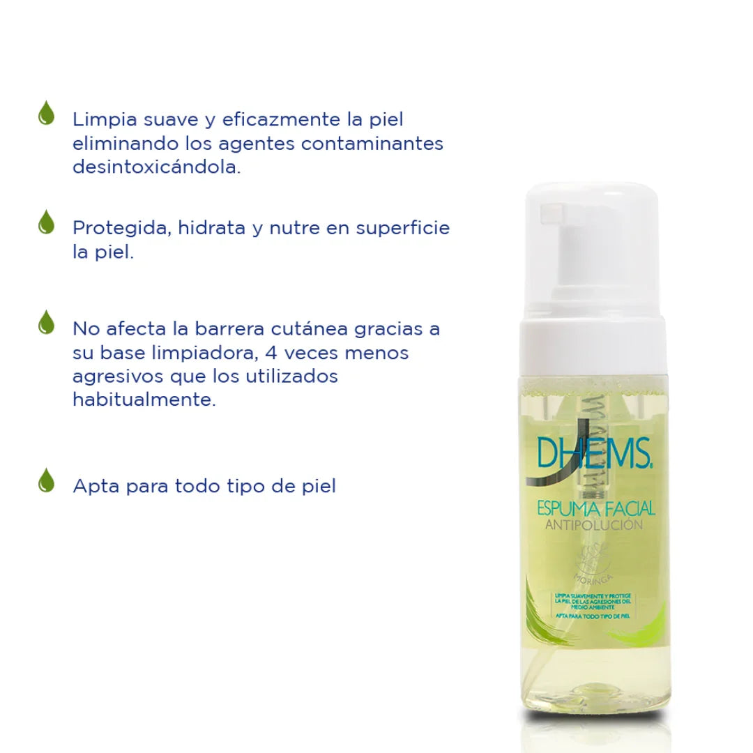 Espuma Facial Antipolución 160ml DHEMS® - LASKIN