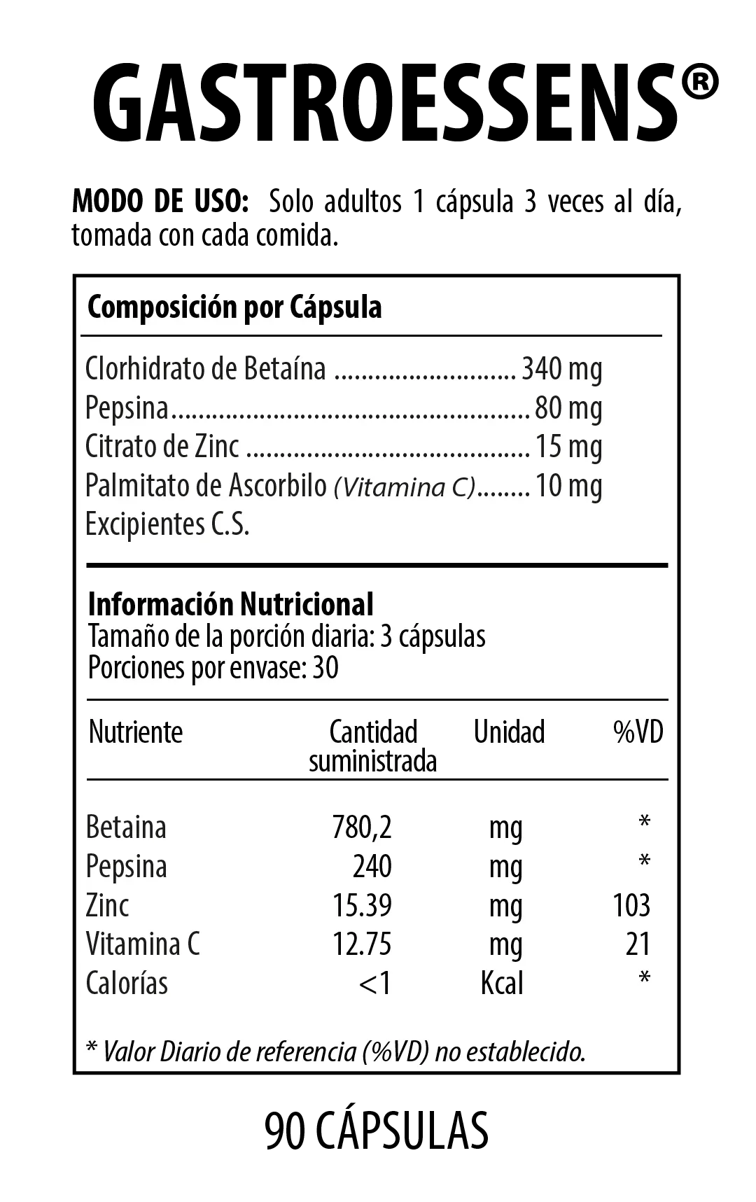 Gastroessens Suplemento Dietario 90 Cápsulas NUTRABIOTICS® - LASKIN