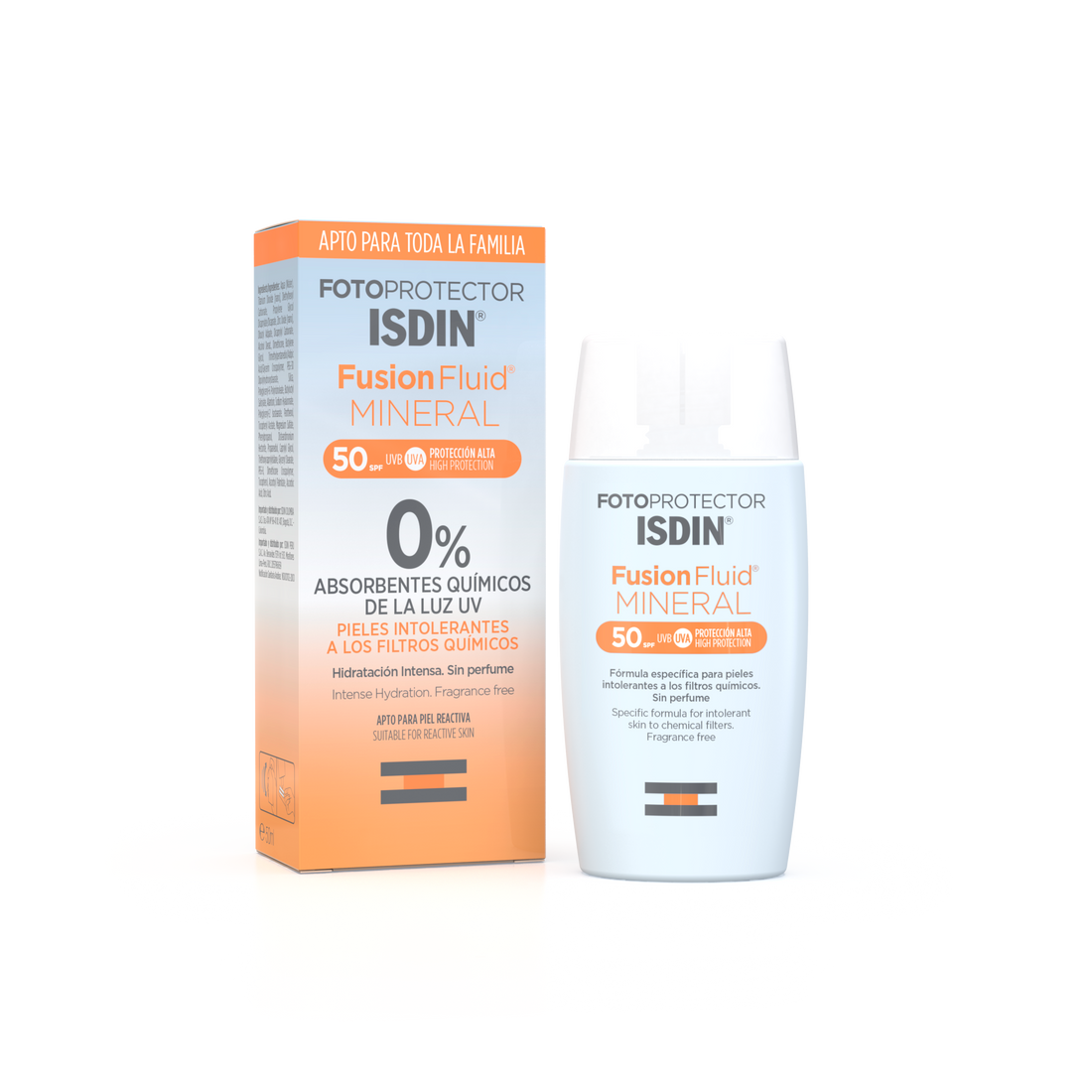 Fotoprotector Fusion Fluid Mineral SPF50+ 50ml ISDIN® - LASKIN