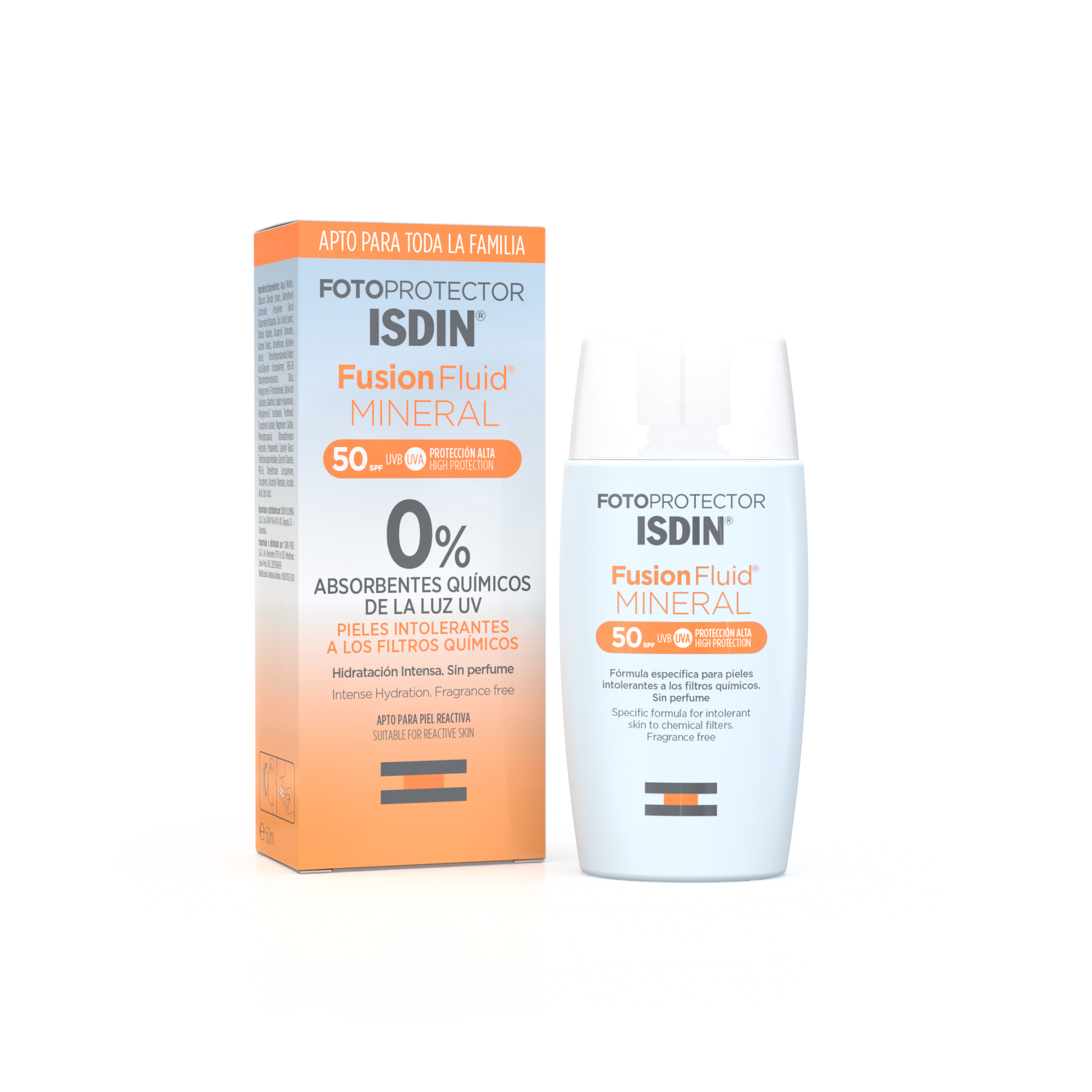 Fotoprotector Fusion Fluid Mineral SPF50+ 50ml ISDIN® - LASKIN