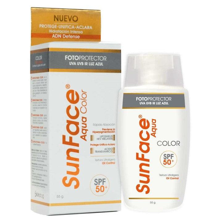 Fotoprotector Sunface Aqua Color SPF50+ 55gr SKINDRUG® - LASKIN