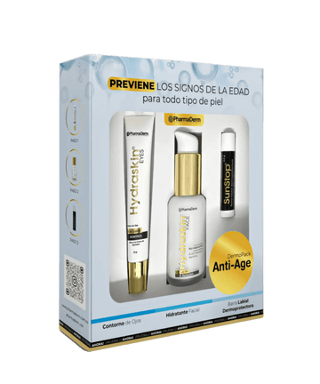 Kit Hydraskin Eyes + Hydraskin Face + Sunstop barra Labial PHARMADERM® - LASKIN