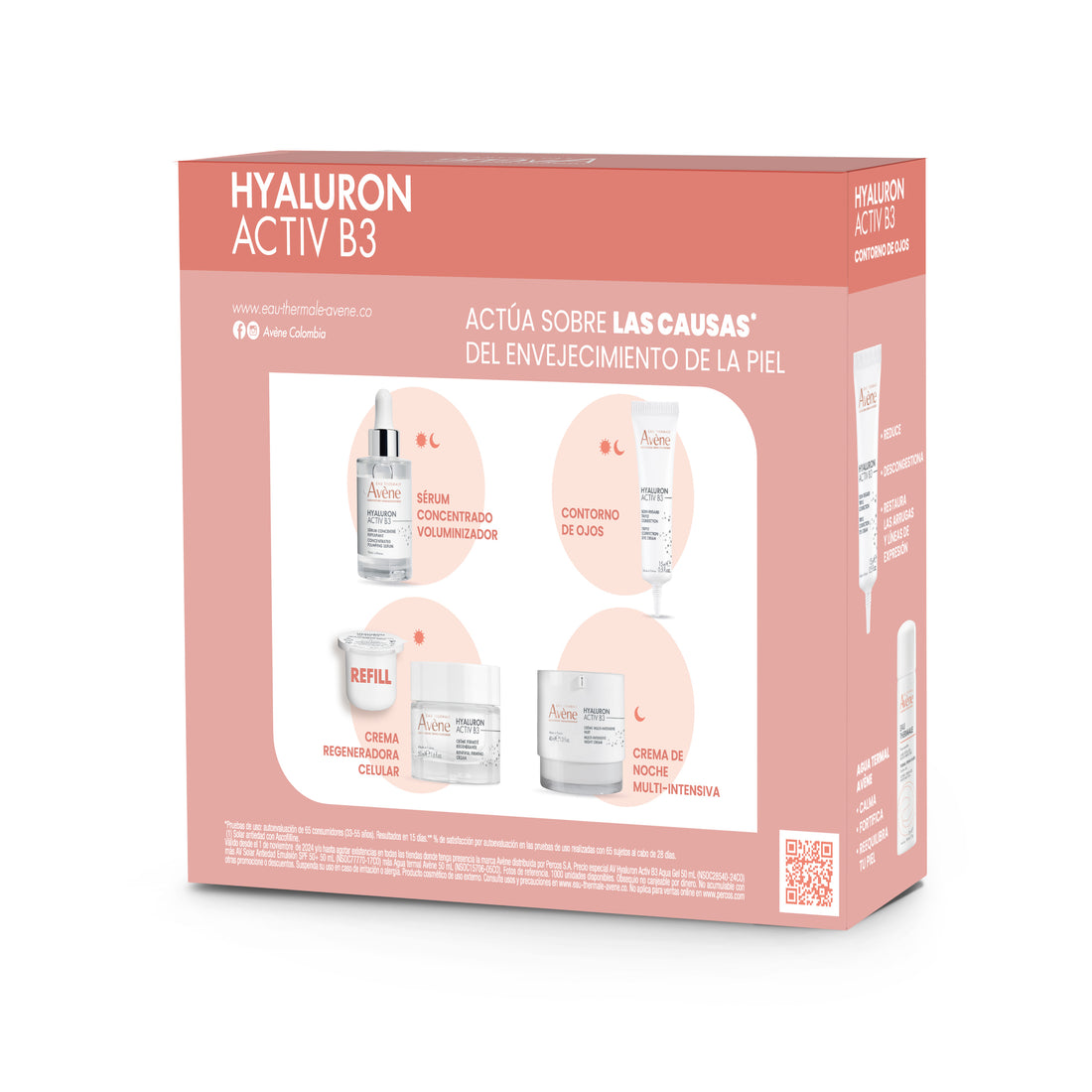 Kit Avene Hyaluron Activ B3 - Serúm Concentrado Voluminizador 30ml + Hyaluron Activ B3 Contorno De Ojos 15ml + Agua Termal 50ml PERCOS®