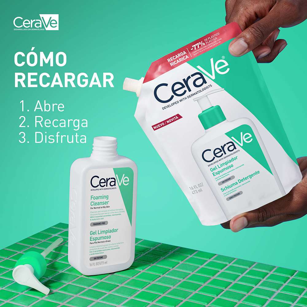 Refill Gel Limpiador Espumoso 473ml CERAVE®