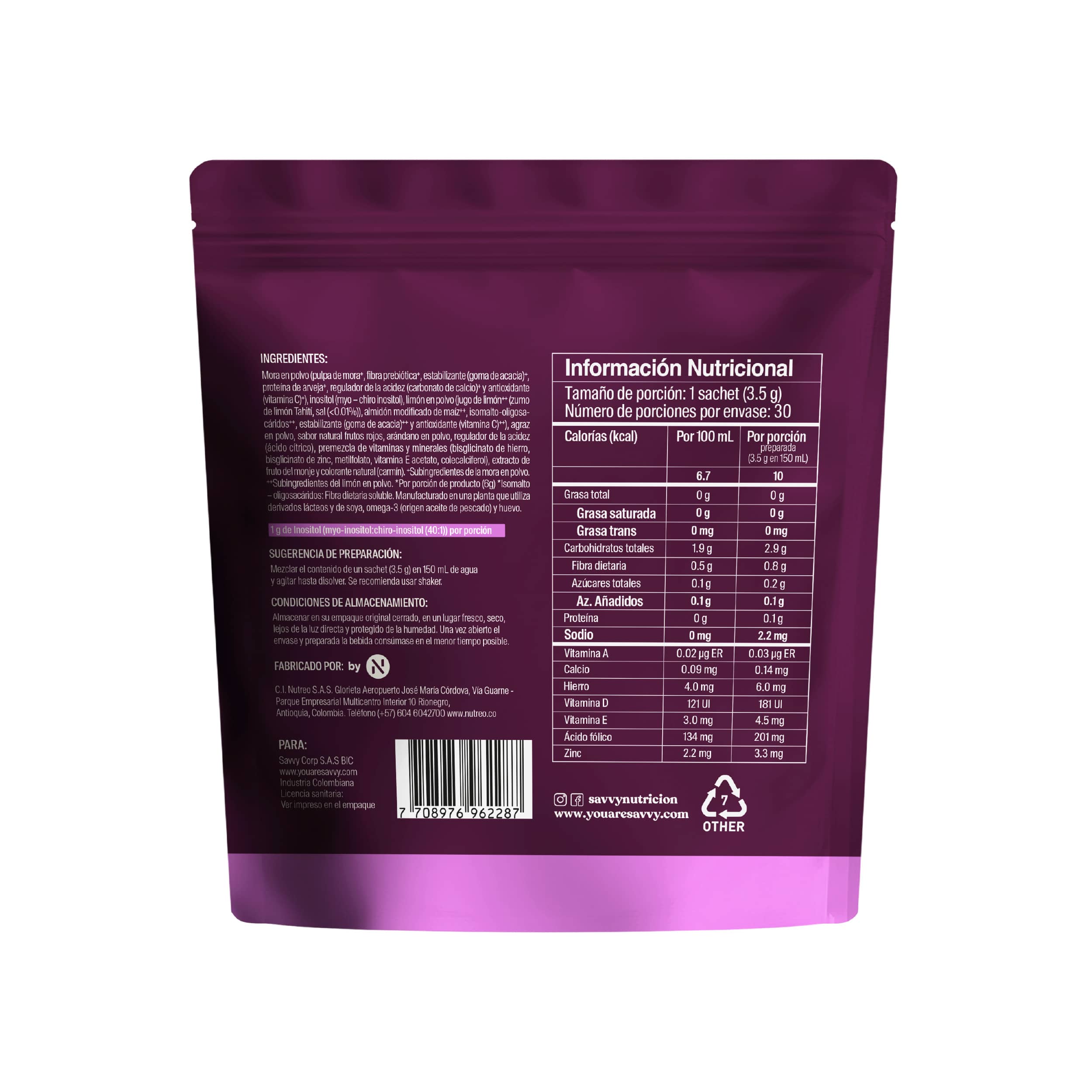 Inositol 40:1 | InnerBloom frutos rojos 105g