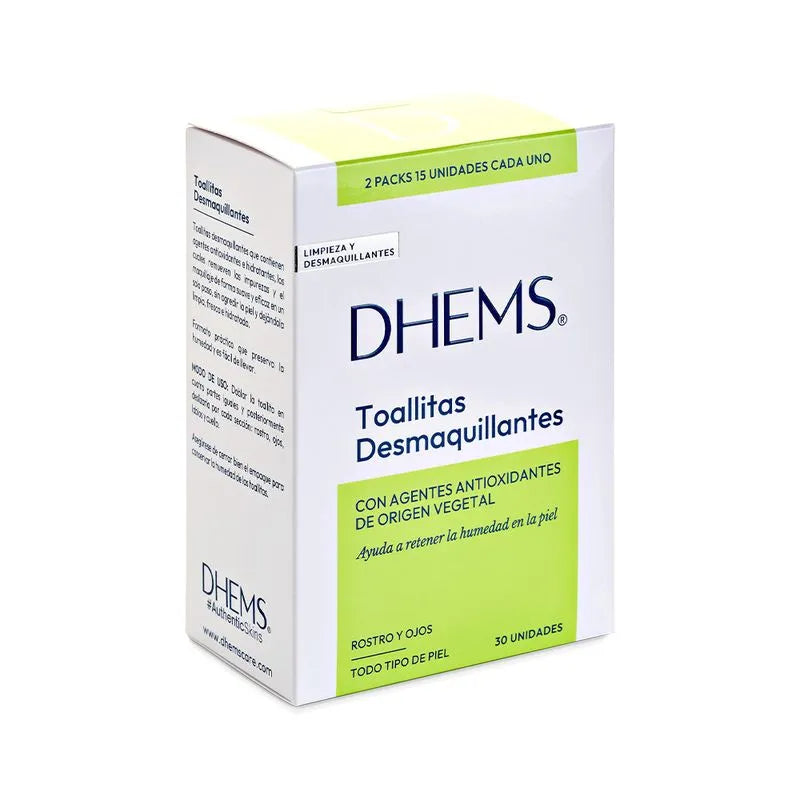 Toallitas Desmaquillantes 30 Unidades DHEMS®