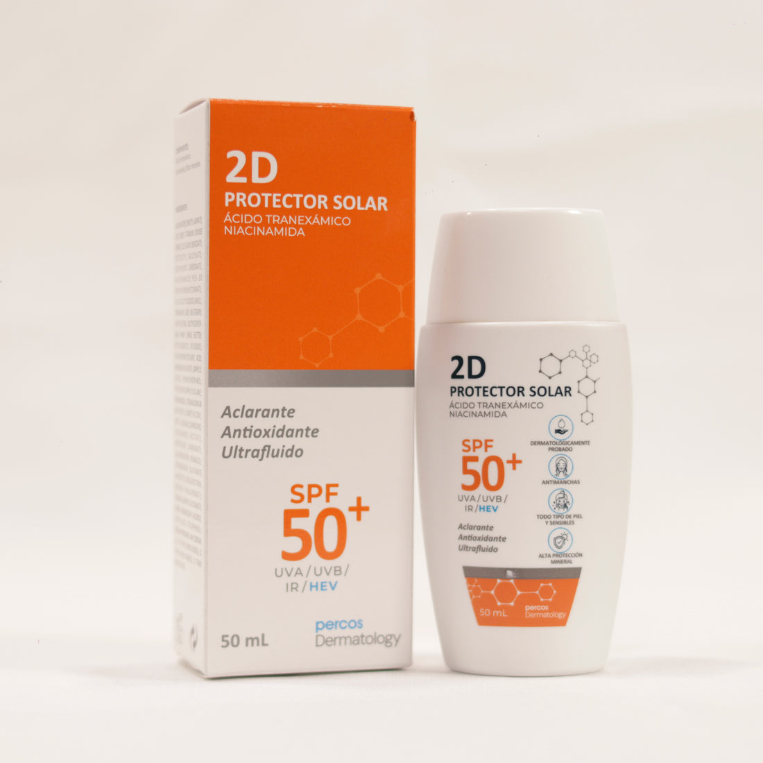 Dermatology 2D Protector Solar SPF50 50ml Percos®