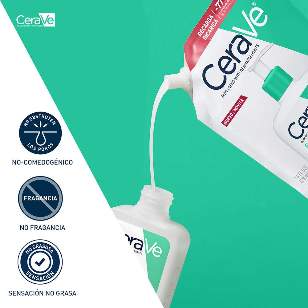 Refill Gel Limpiador Espumoso 473ml CERAVE®