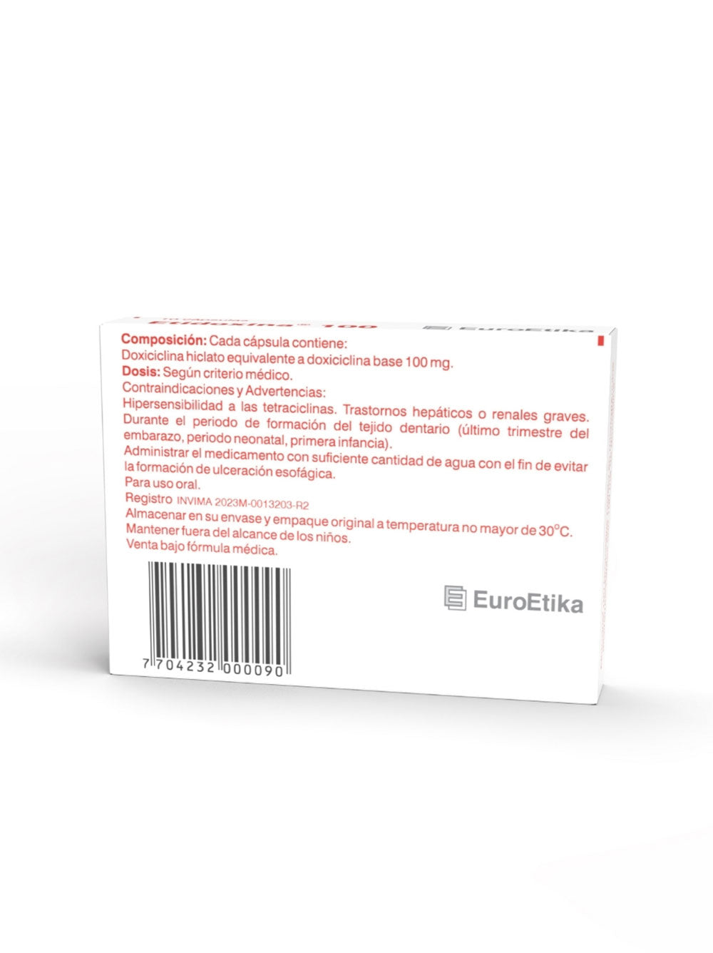 Etidoxina 100mg 10 cápsulas EUROETIKA®