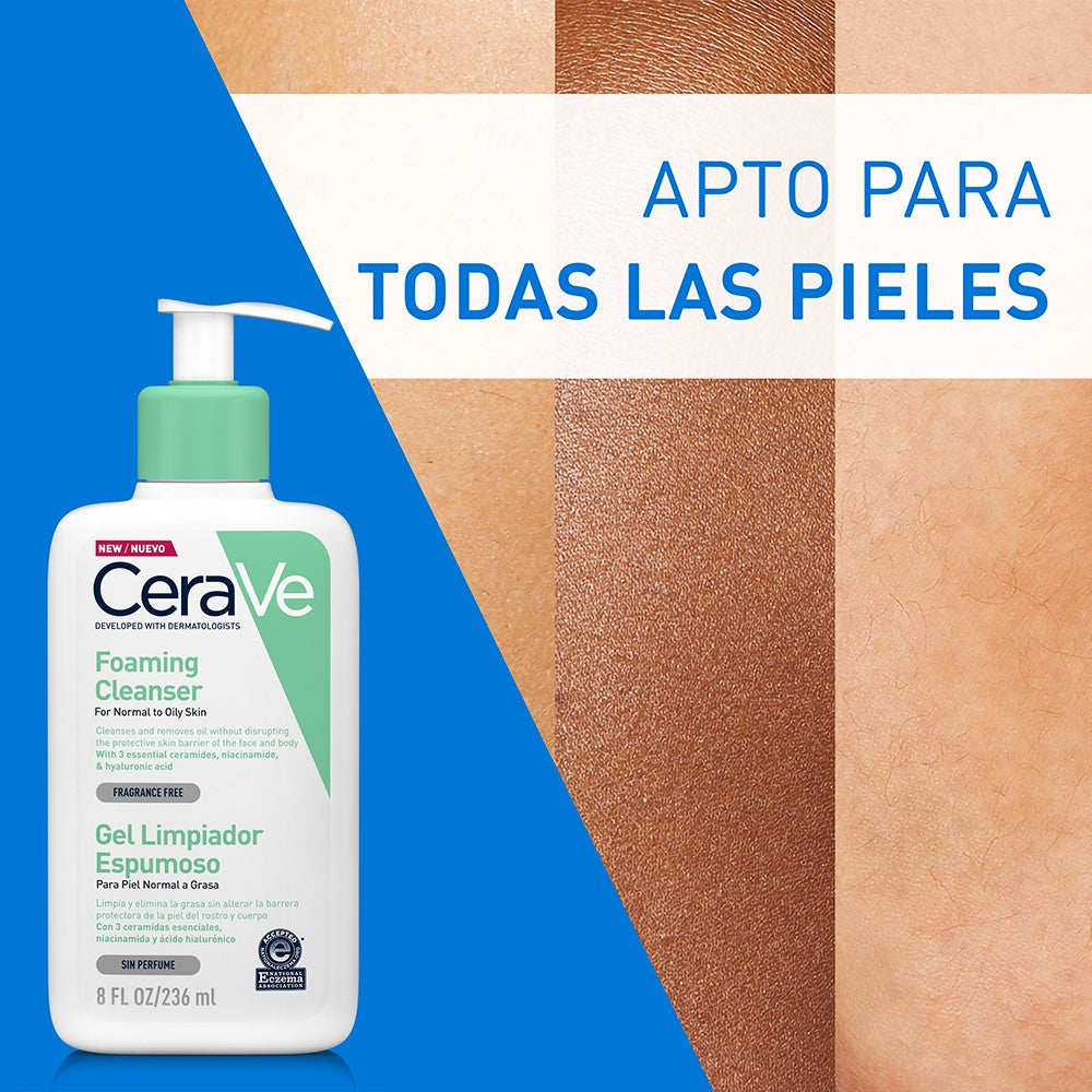 Gel Limpiador Espumoso para piel normal a grasa 236ml CERAVE®