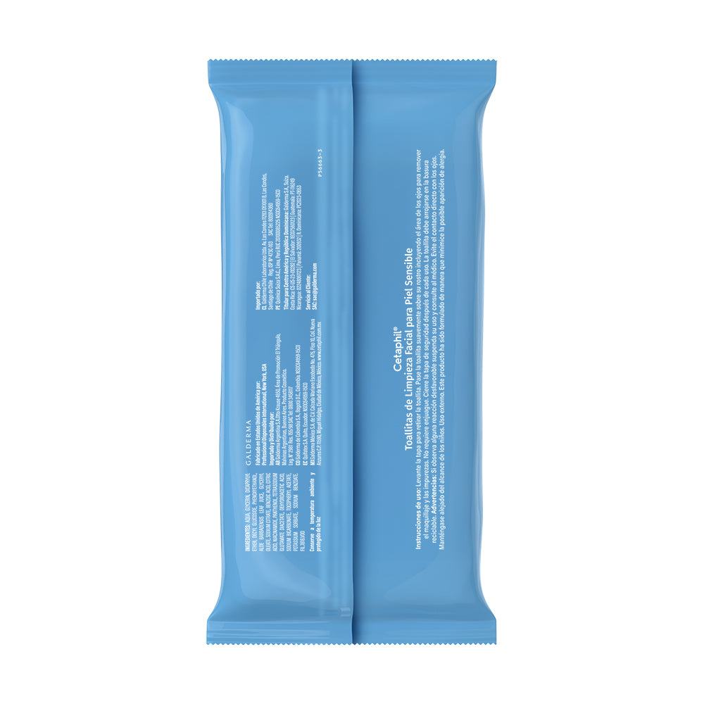 Toallitas de Limpieza Facial Piel Sensible 25 Unidades CETAPHIL®