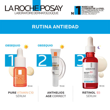 KIT Retinol B3 30 ml+ Vitamin C10 10 ml + Anthelios Age 15ml LA ROCHE POSAY®