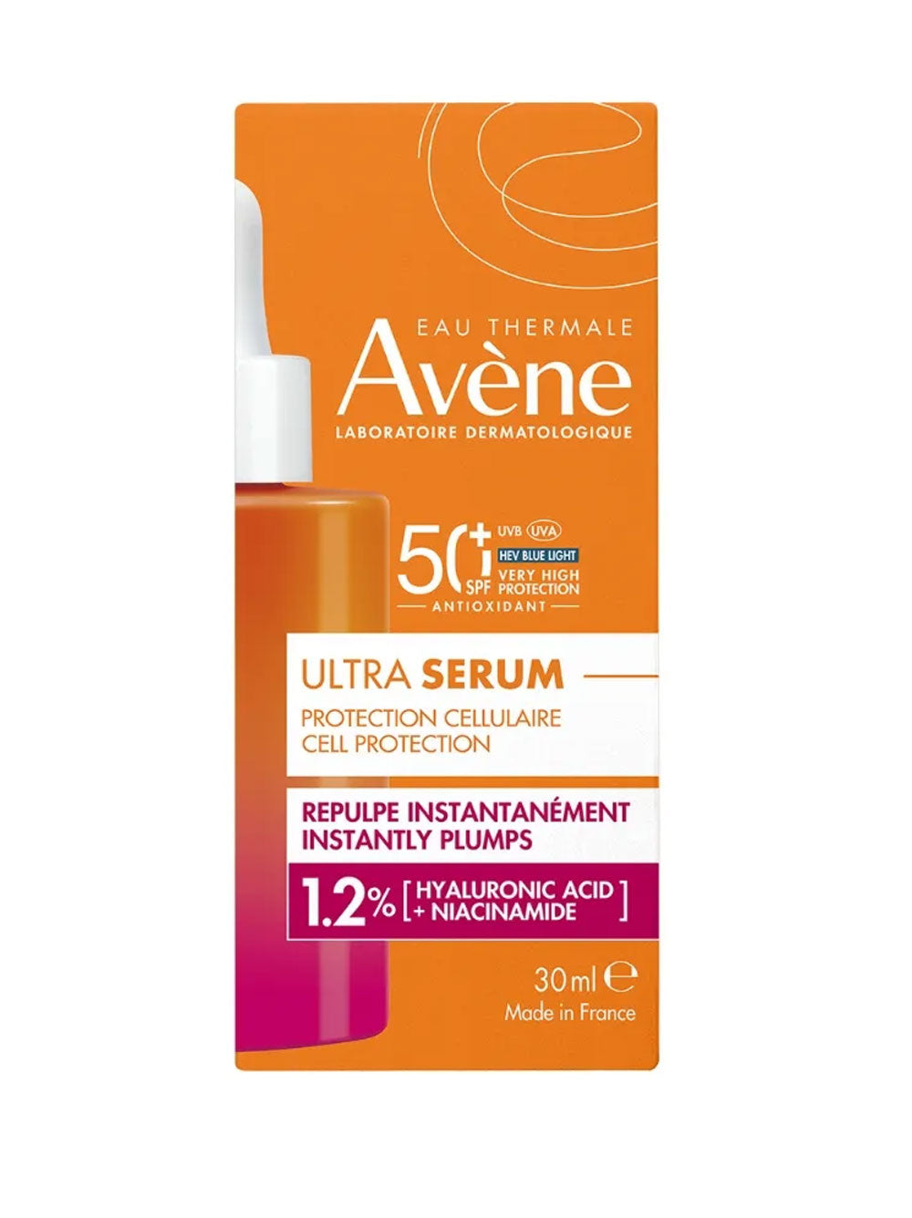 Ultra Serum Rellenador SPF50+ 30ml – Protector Solar Facial con Ácido Hialurónico Avène®