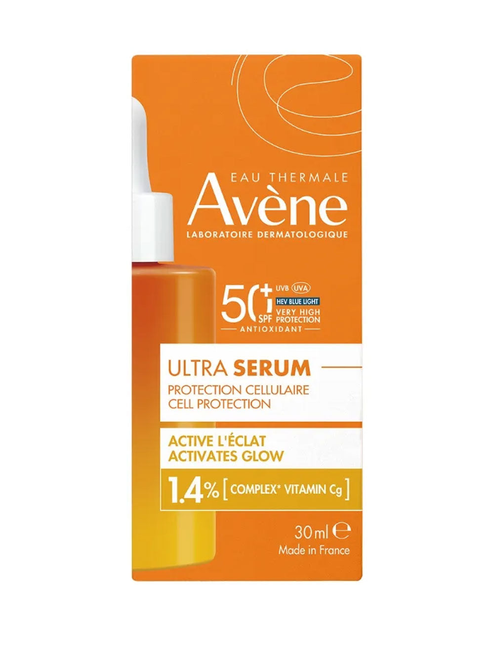 Ultra Serum Iluminador SPF50+ 30ml – Protector Solar Facial con Efecto Luminosidad Avène®