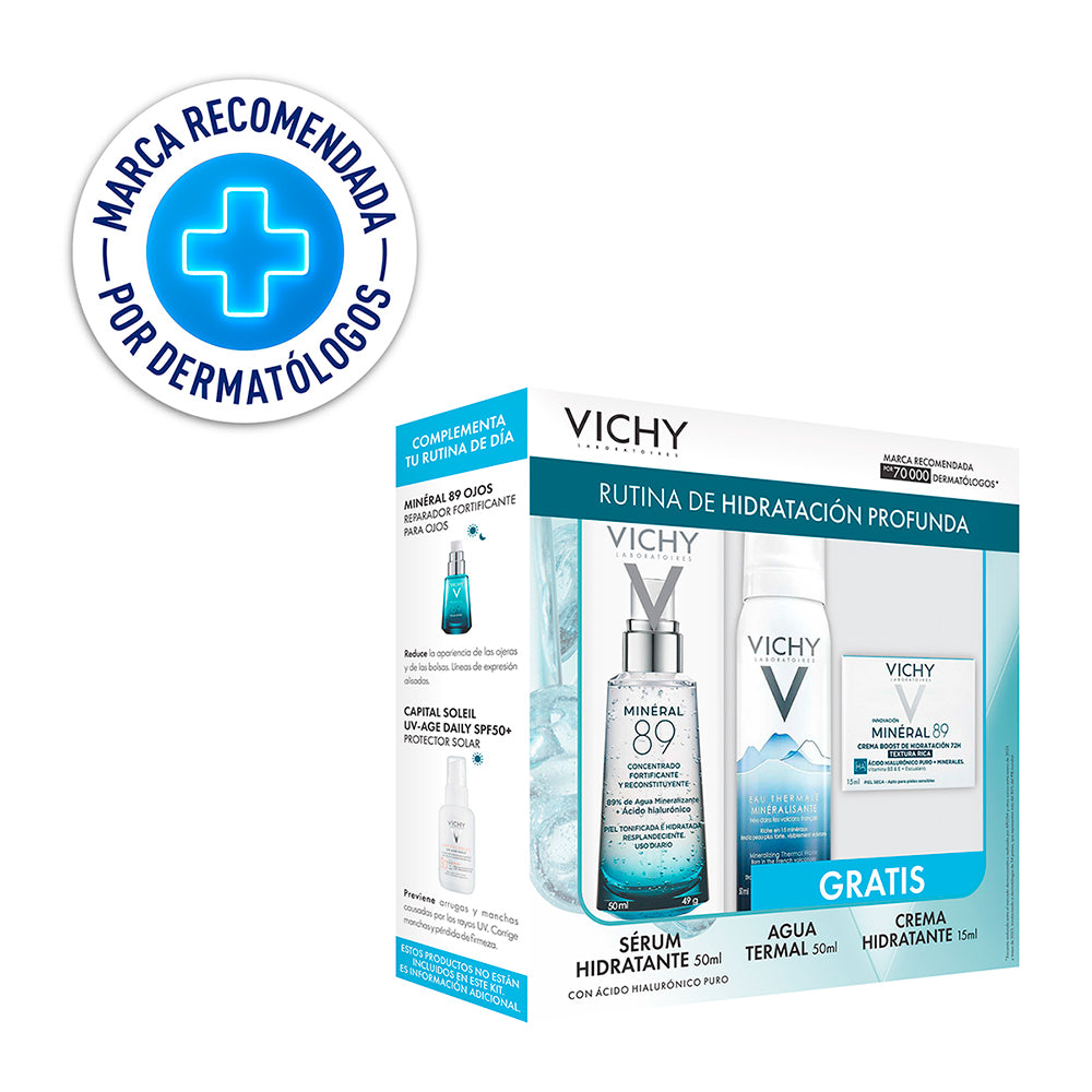 KIT Vichy Mineral 89+ Agua Termal + Mineral 89 Crema Hidratante VICHY®