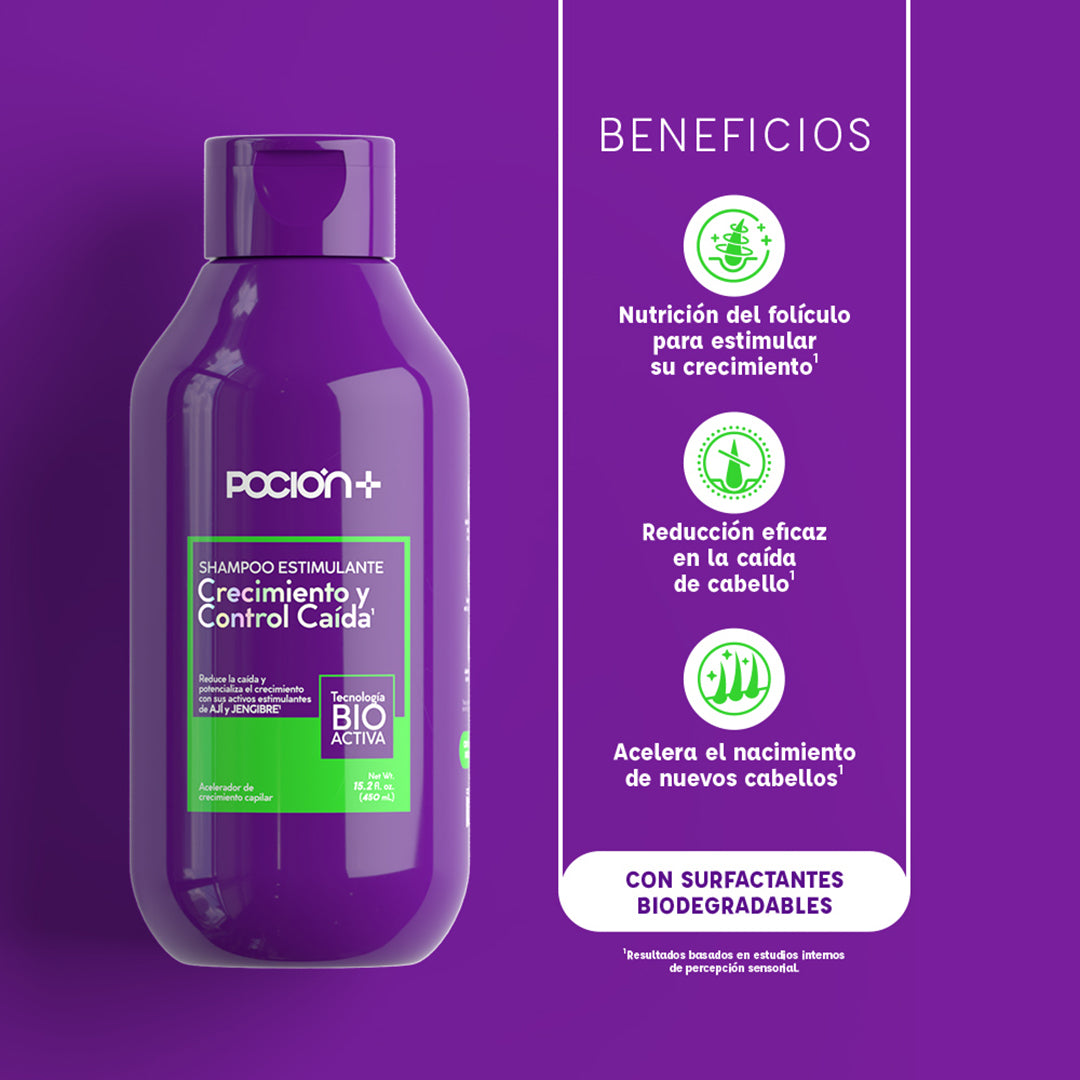 Shampoo Crecimiento y Control Caída 450ML POCION