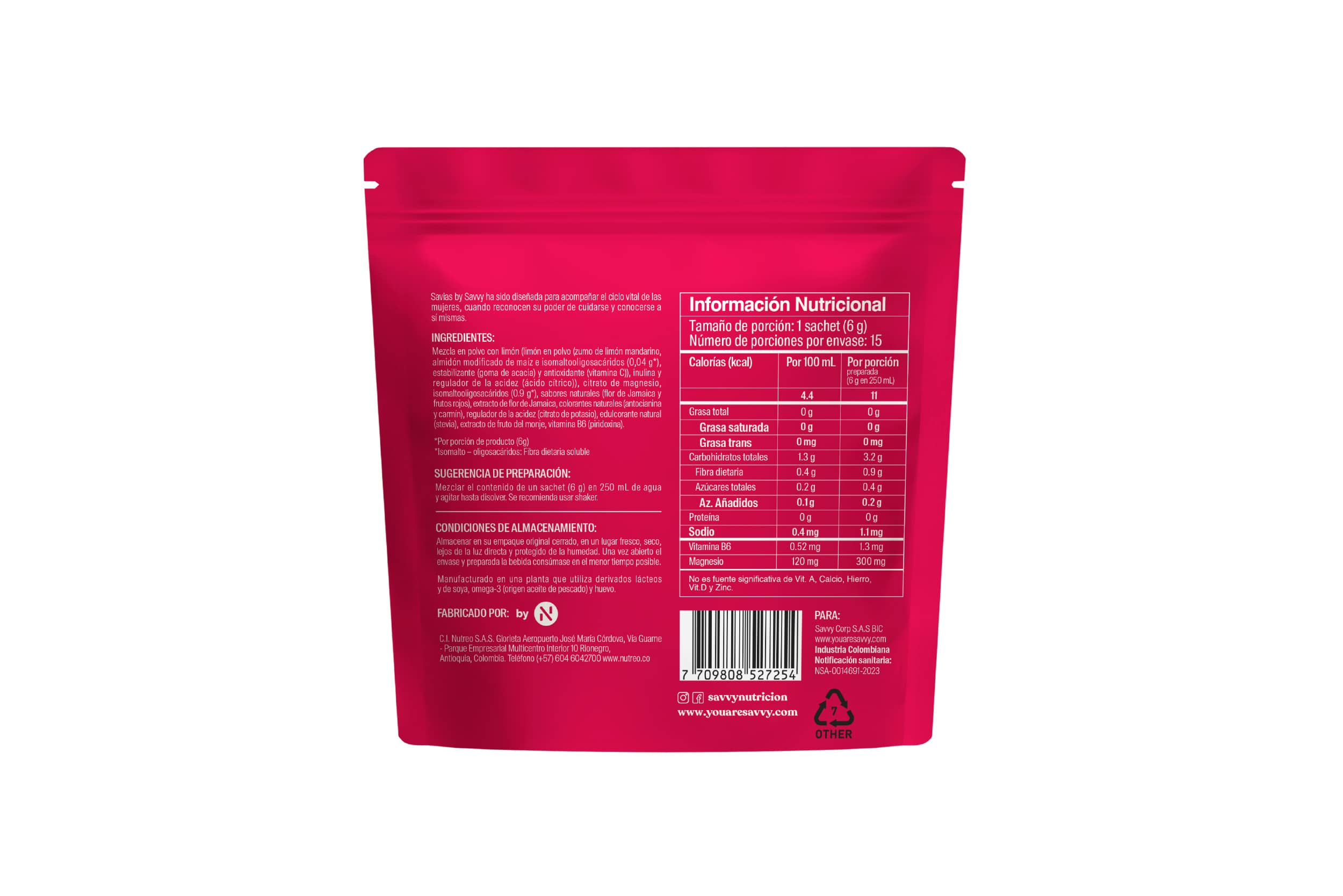 Magnesio y B6 | HarmonyCycle flor de jamaica 90g