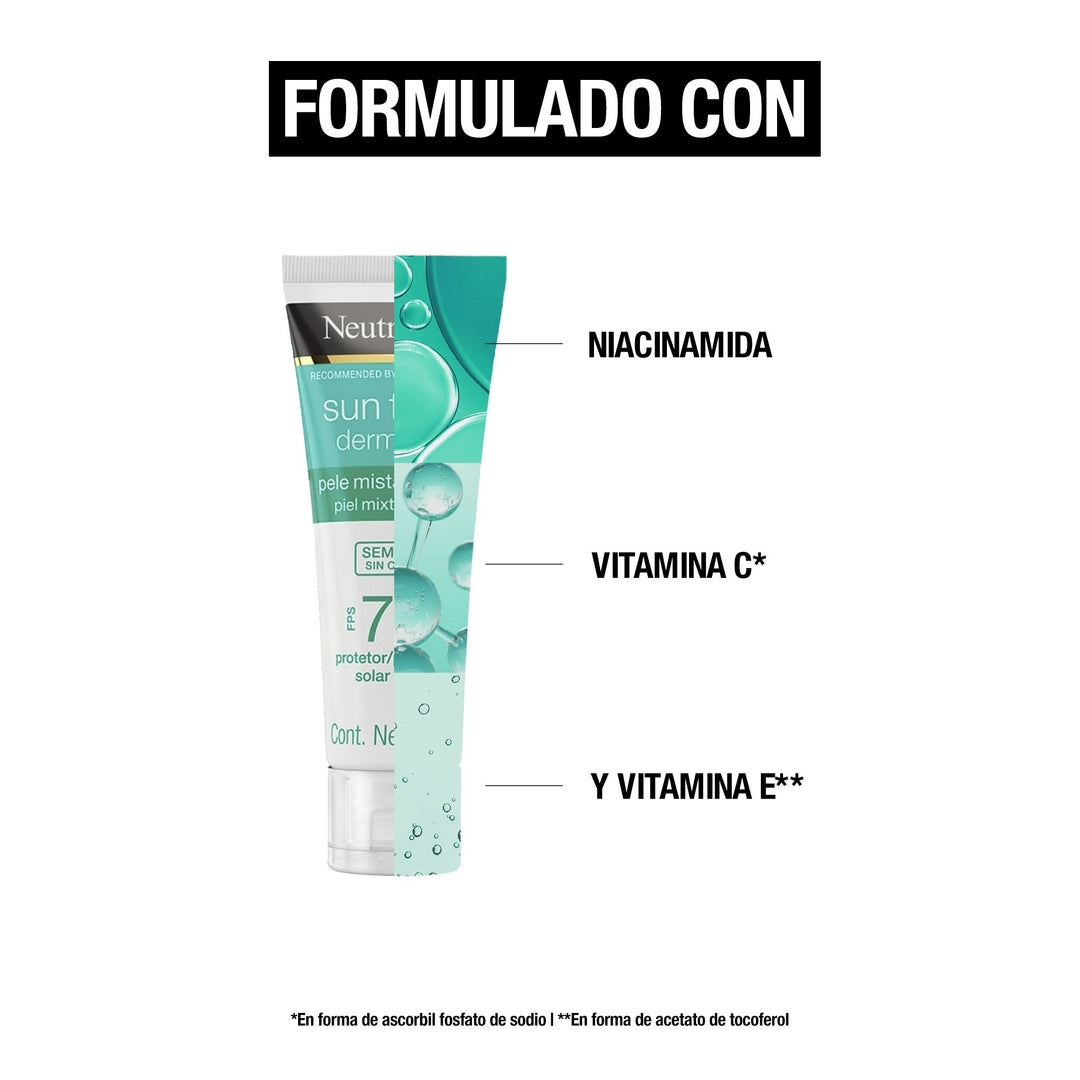 Protector Solar Facial Sin Tono Sun Fresh Derm Care FPS70 40g Neutrogena®