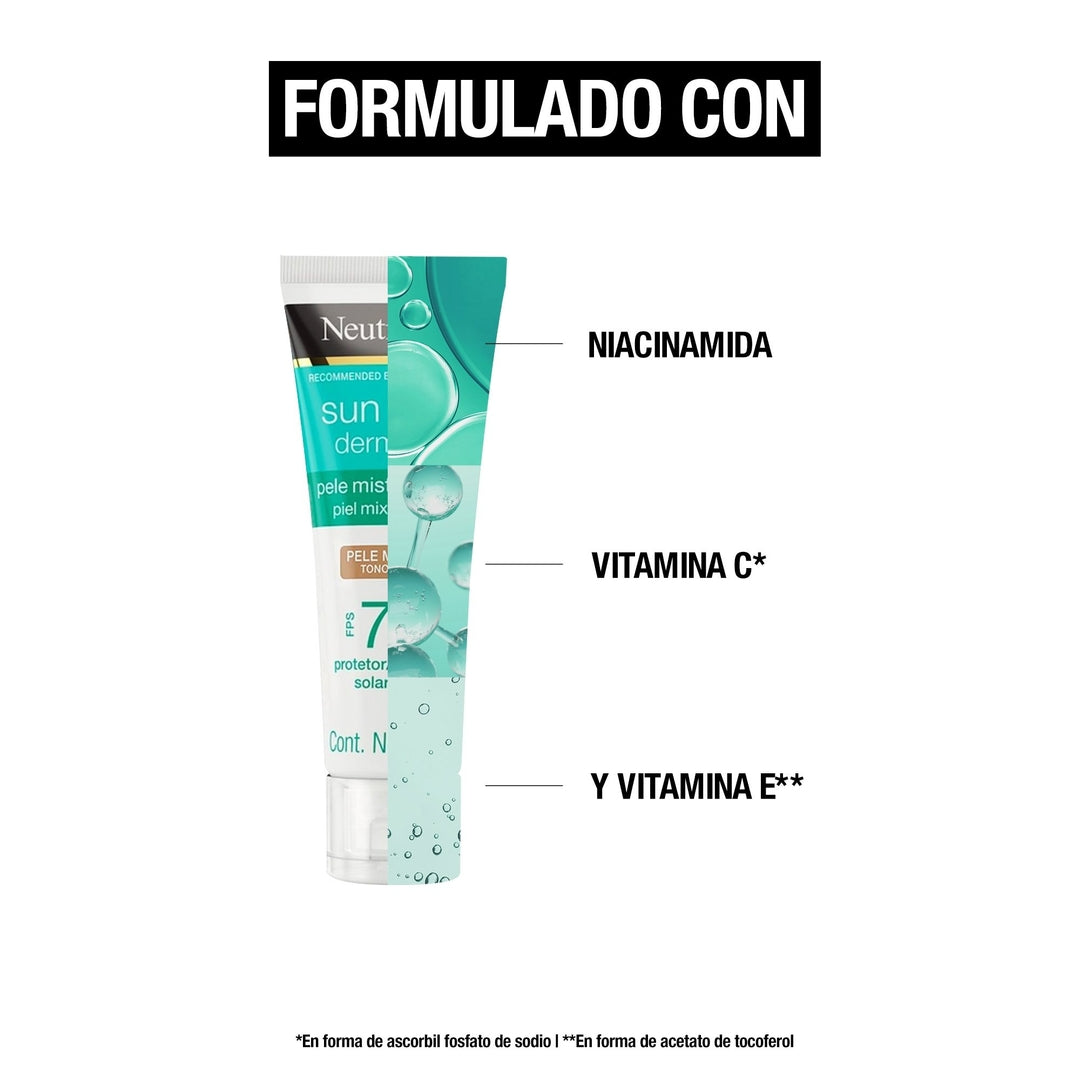 Protector Solar Facial Tono Medio Sun Fresh Derm Care FPS70 40g Neutrogena®