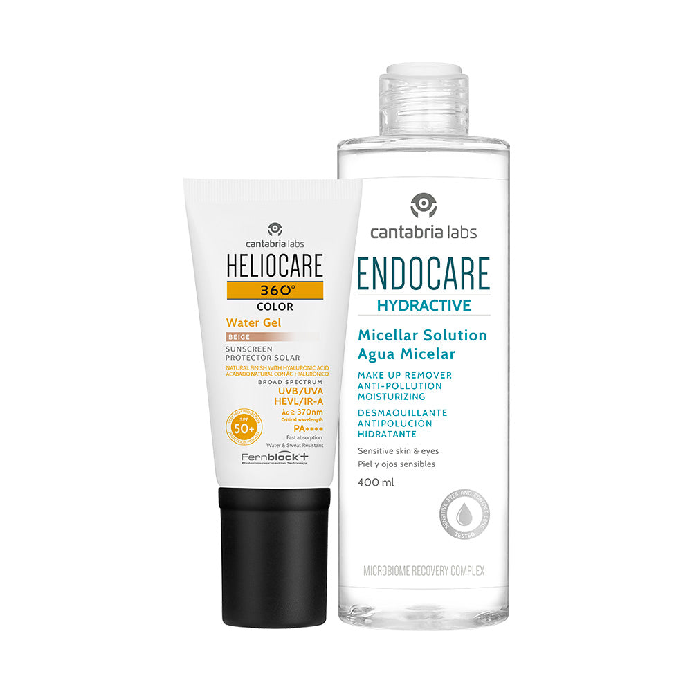 Kit Heliocare 360° Water Gel SPF 50+ Color Beige + GRATIS Endocare Hydractive 400ml CANTABRIA®