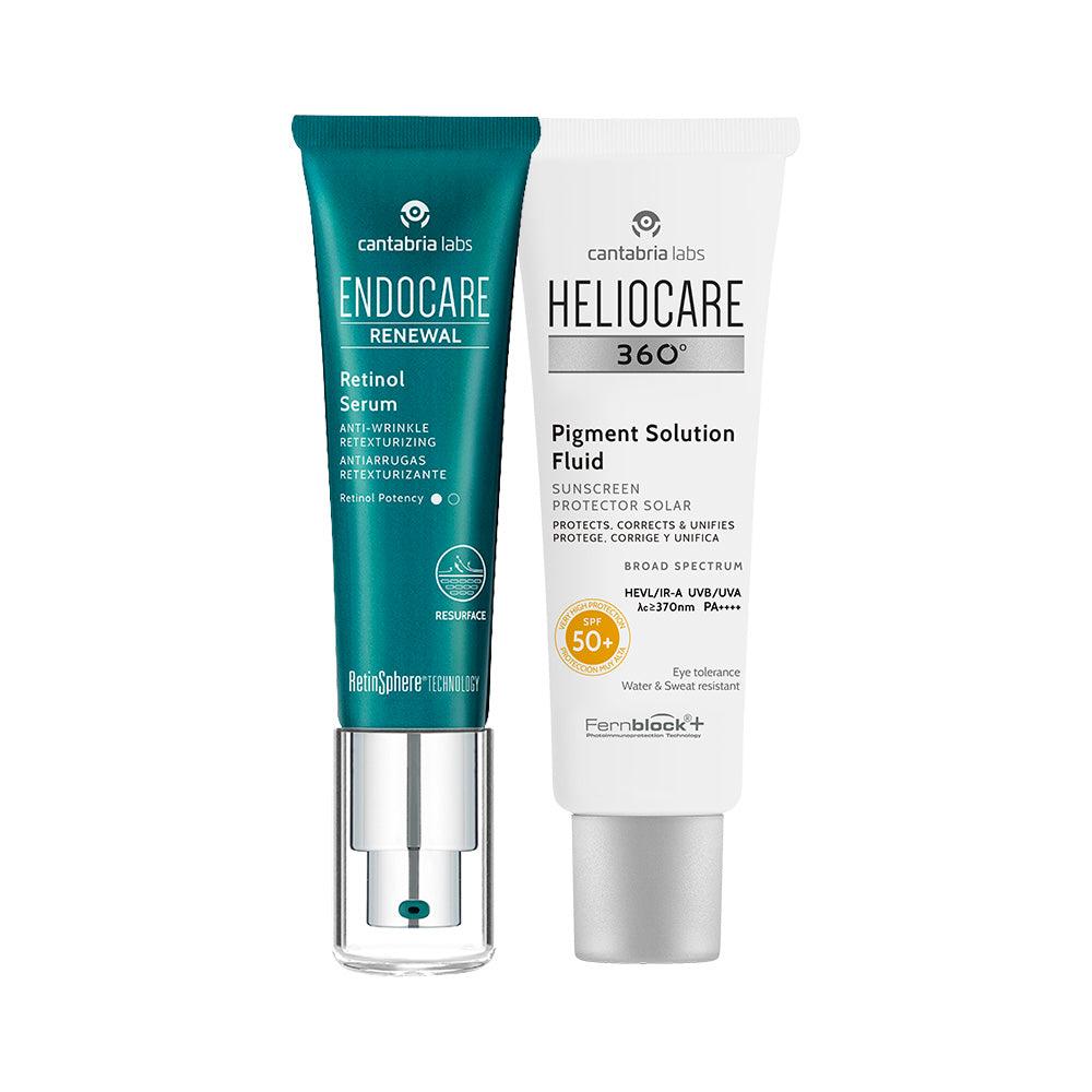 Kit Endocare Renewal Retinol Sérum 0.2% + GRATIS Heliocare 360° Pigment Solution CANTABRIA®