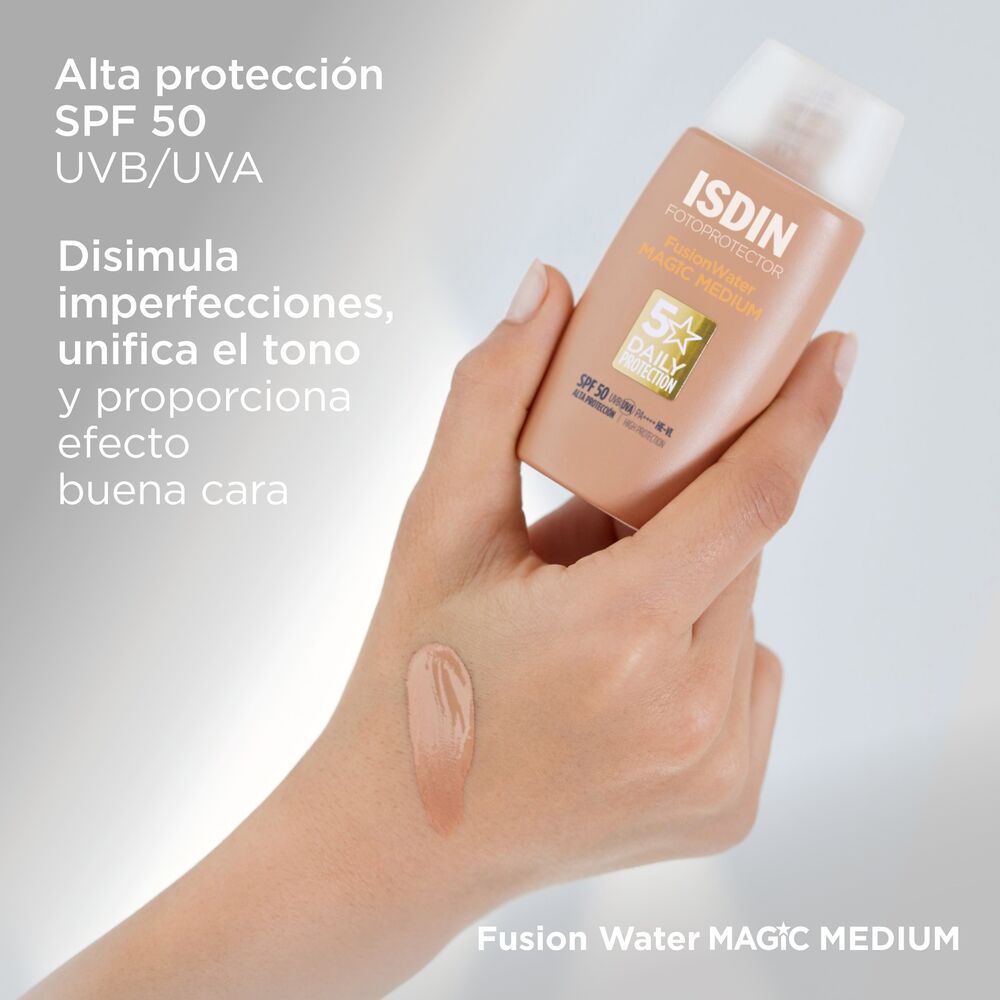 Fotoprotector Fusion Water Magic Color Medium SPF 50 50ml ISDIN®