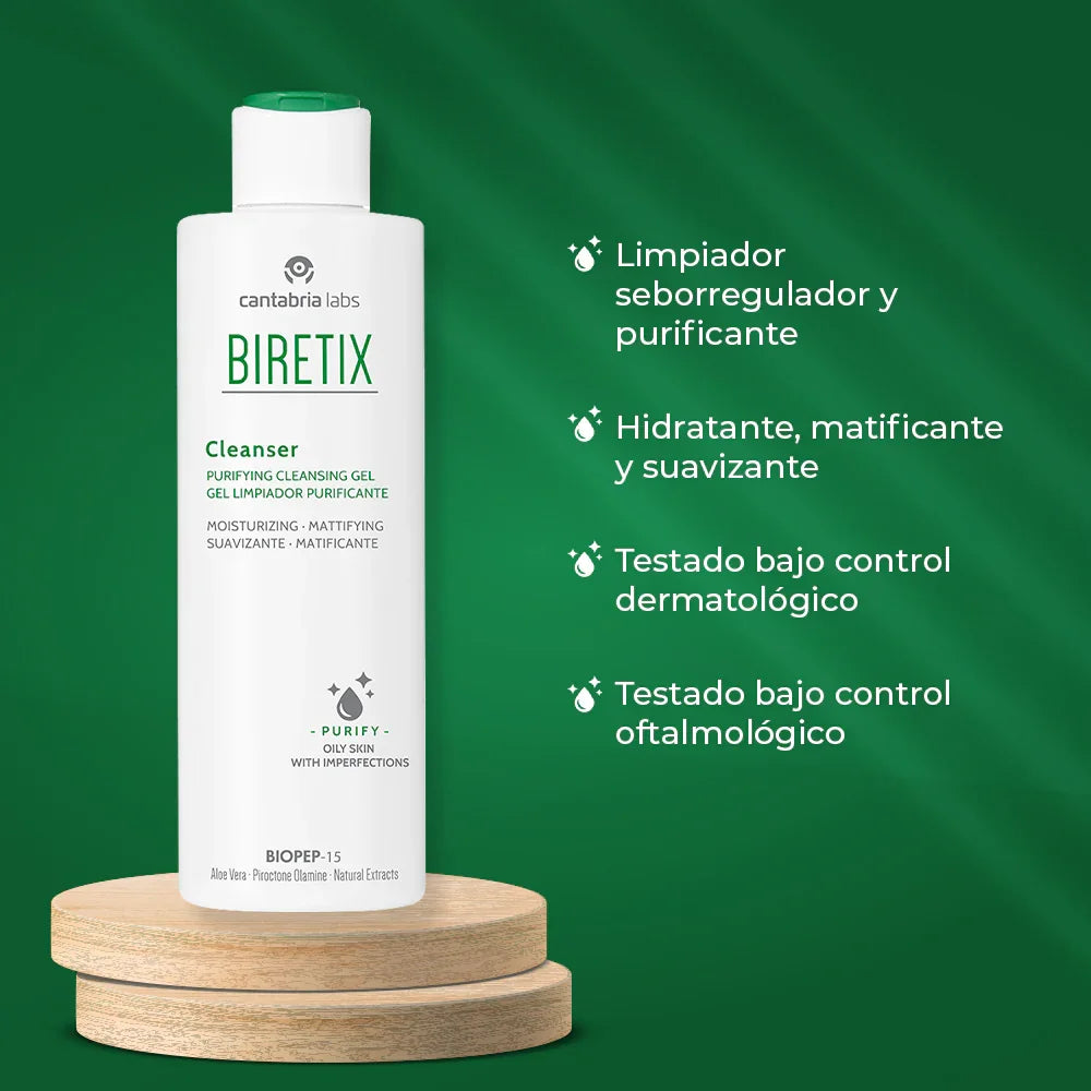 BIRETIX Cleanser Gel Nettoyant Purifiant 200ml CANTABRIA®