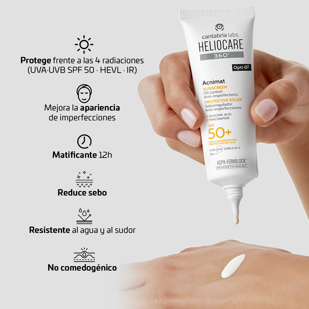 HELIOCARE 360º Acnimat Protector Solar SPF50+ 50ML CANTABRIA®