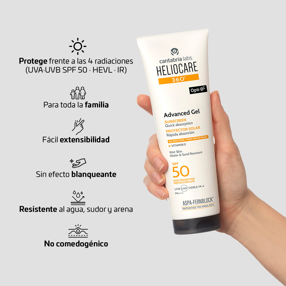 Heliocare 360° Advanced Gel SPF50+ 250ML CANTABRIA®