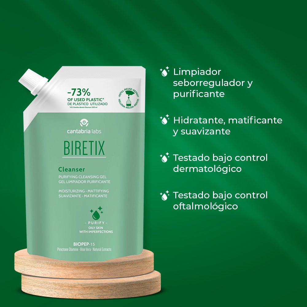 Biretix Cleanser Gel Limpiador Refill 400ml CANTABRIA®