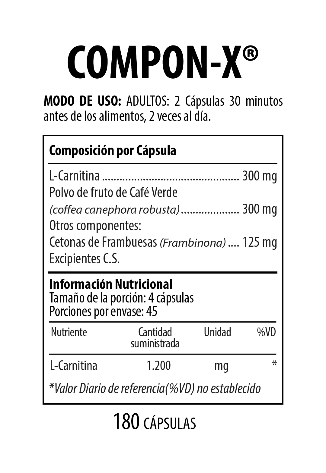 Compon-X 180 Cápsulas NUTRABIOTICS®