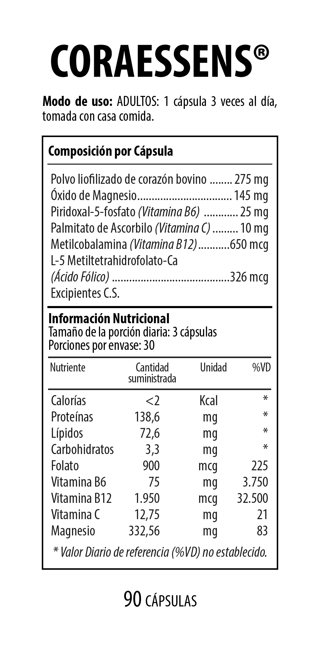 Coraessens Suplemento Dietario 90 Cápsulas NUTRABIOTICS® - LASKIN
