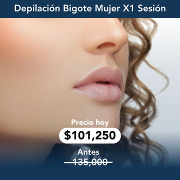 Depilación Láser Bigote Mujer x1 Sesión 25% OFF