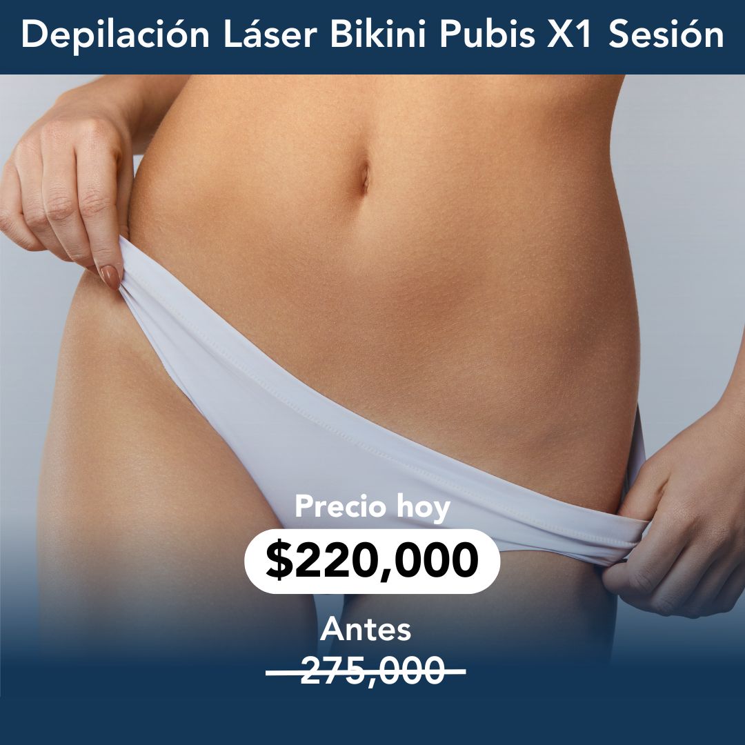 Depilación láser Bikini Incluye Pubis x1 Sesión 20% OFF