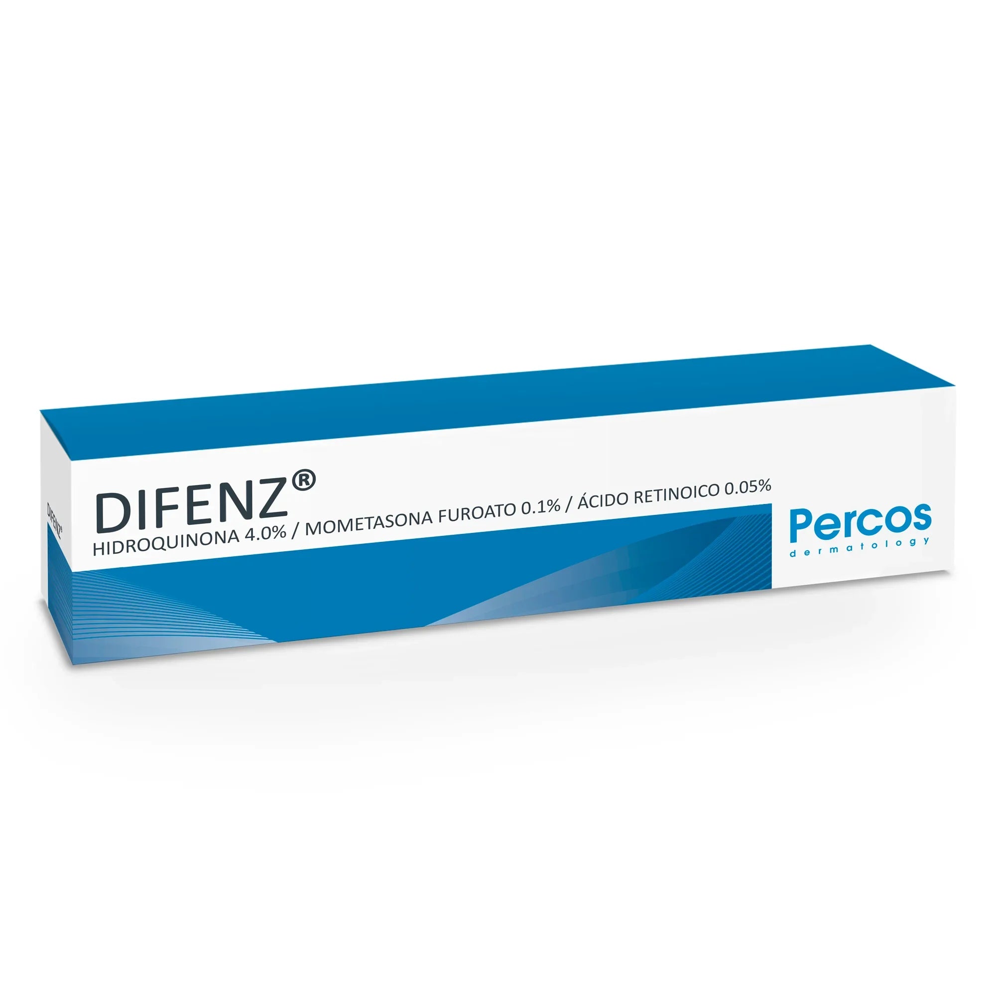 Caja de crema DifenZ para el cuidado de la piel, con hidroquinona, mometasona y ácido retinoico.