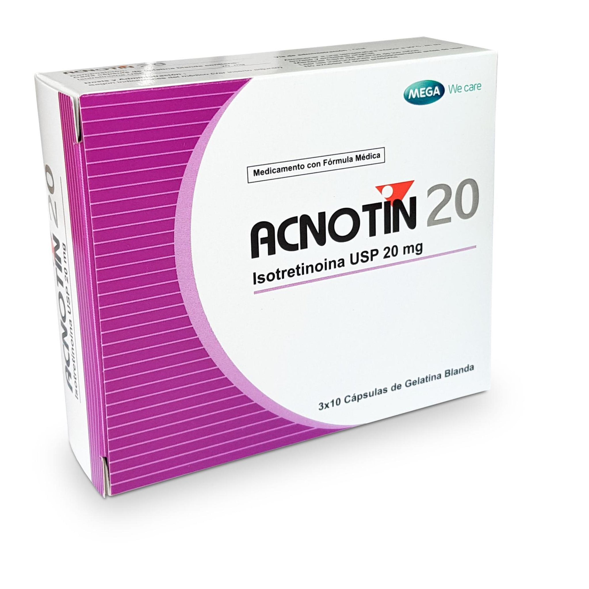 ACNOTIN20 30 Cápsulas 20mg Mega We Care