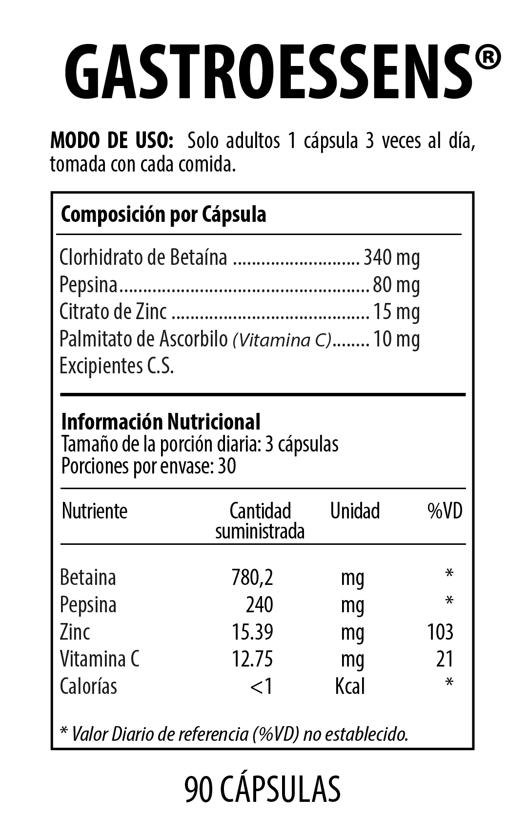 Gastroessens Suplemento Dietario 90 Cápsulas NUTRABIOTICS® - LASKIN