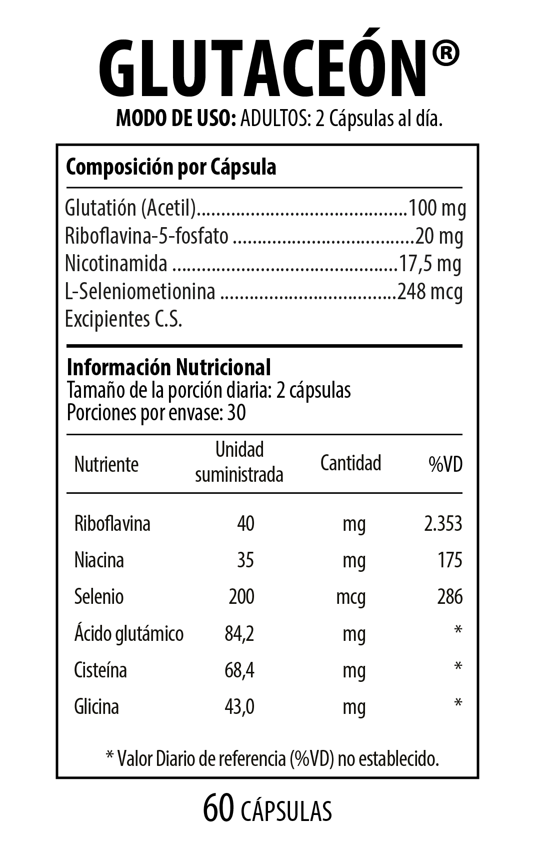 Glutaceón Suplemento Dietario 60 Cápsulas NUTRABIOTICS® - LASKIN