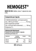 Hemogest Suplemento Dietario 60 Cápsulas NUTRABIOTICS® - LASKIN