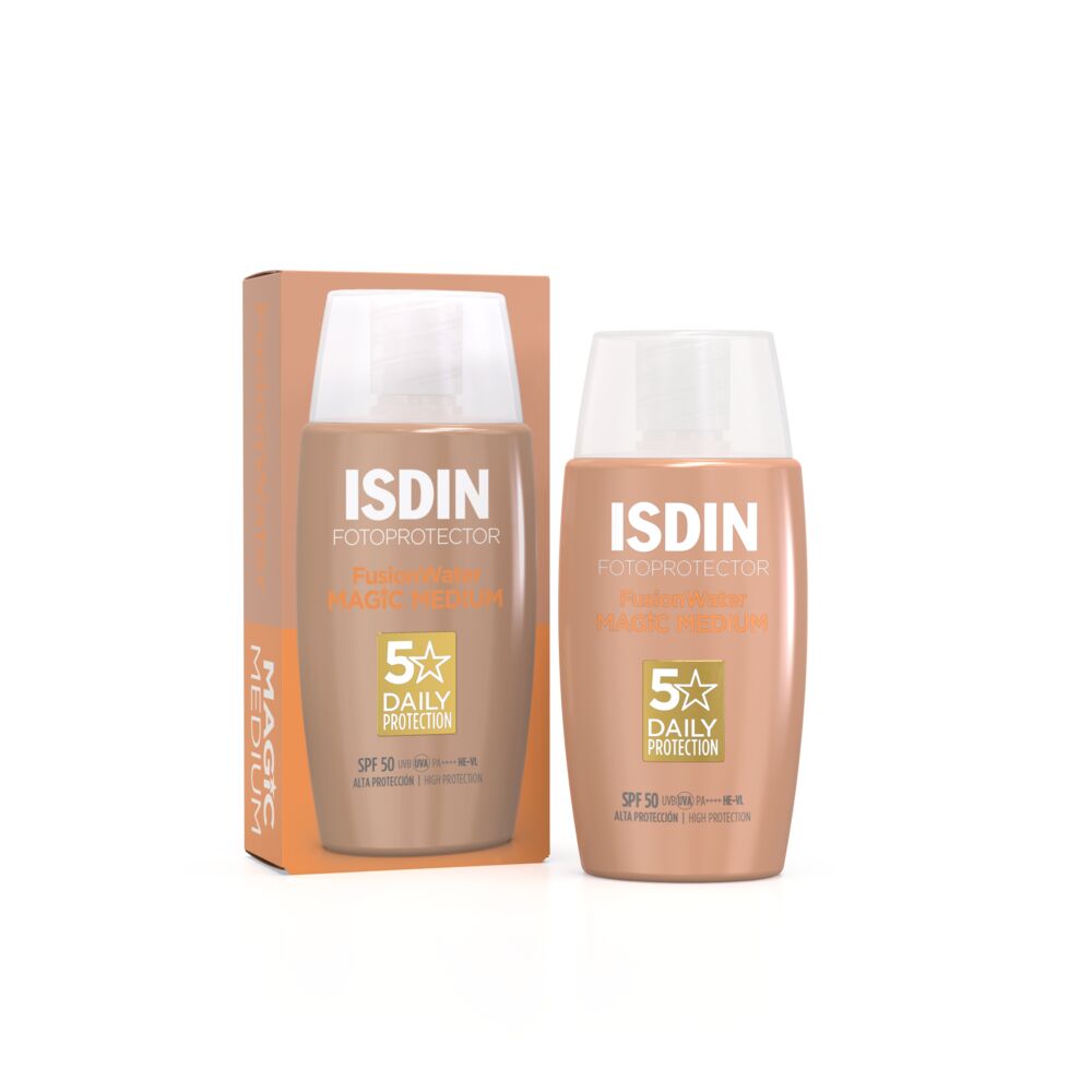 Fotoprotector Fusion Water Magic Color Medium SPF 50 50ml ISDIN®