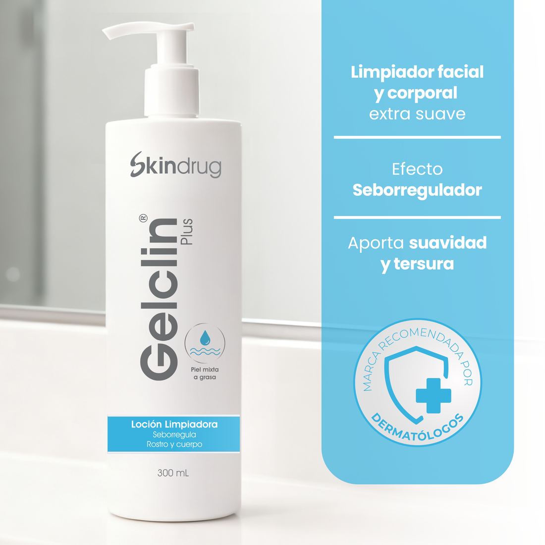 Gelclin Plus Limpiador Facial 280ml SKINDRUG®