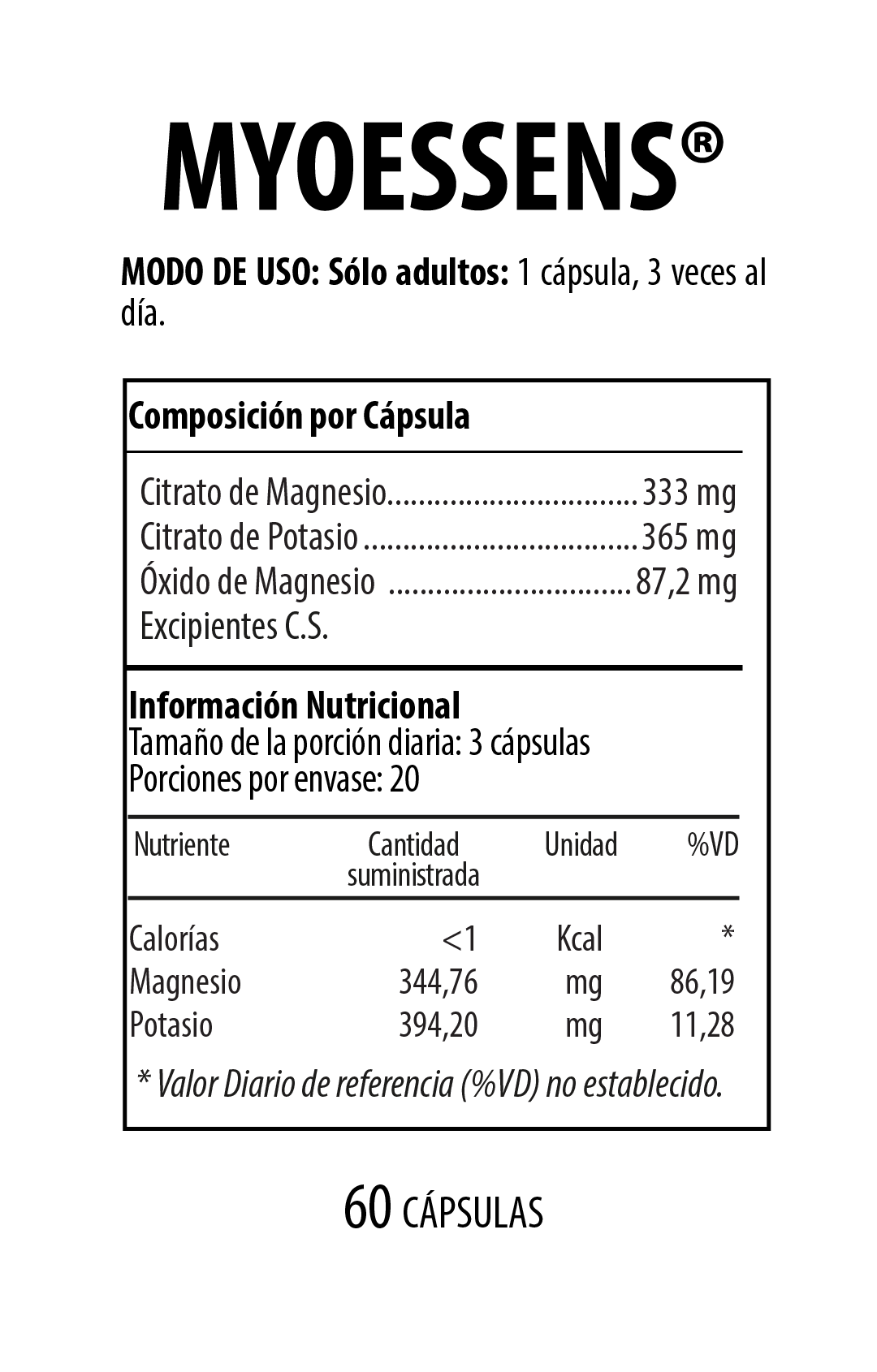Myoessens Suplemento Dietario 60 Cápsulas NUTRABIOTICS® - LASKIN