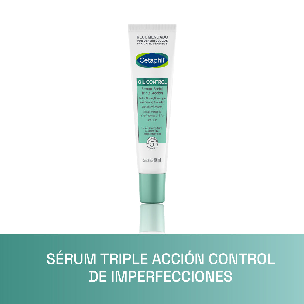 Oil Control Serum Facial Triple Acción 30ml CETAPHIL®