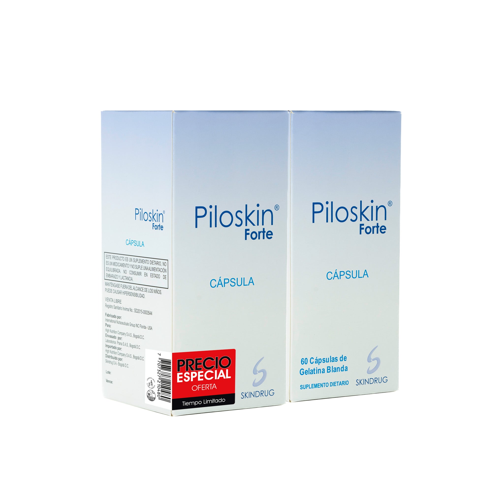 Kit Piloskin Forte 60 Cápsulas Precio Especial SKINDRUG®