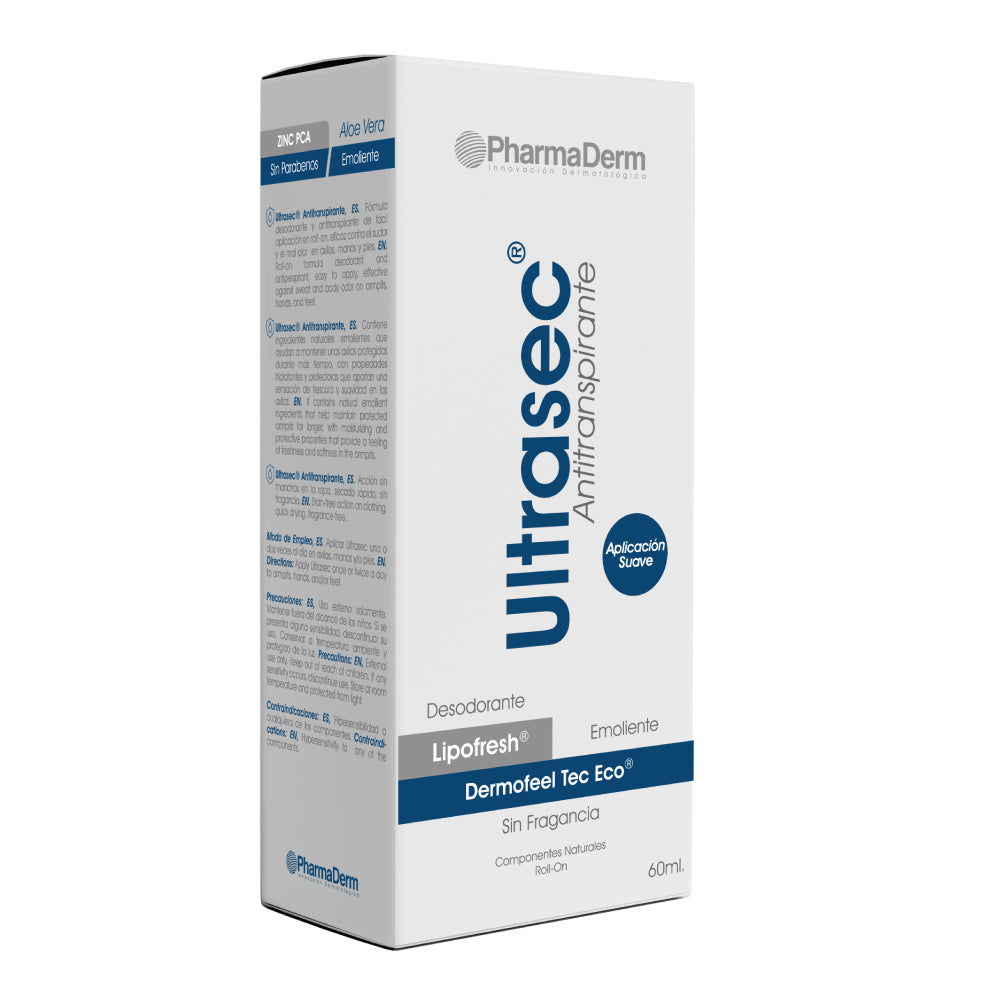 Ultrasec Déodorant Roll ON 60 ml PHARMADERM®