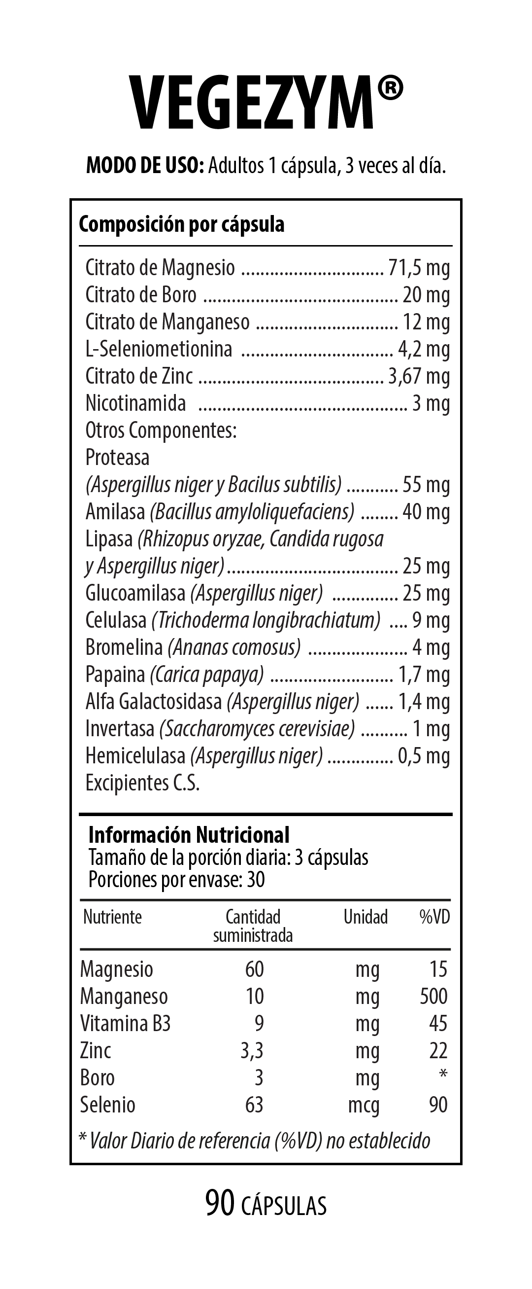 Vegezym Suplemento Dietario 90 Cápsulas NUTRABIOTICS® - LASKIN