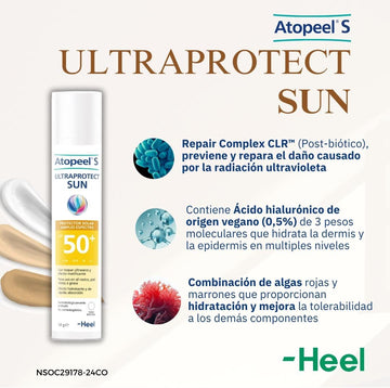 Atopeel Ultraprotect Sun 50+ Tono natural 50gr HEEL®