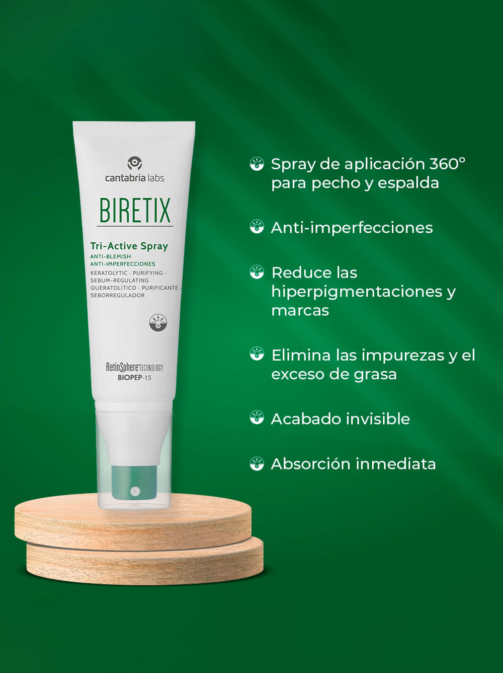 BIRETIX Anti-blemish Spray 100ml CANTABRIA®