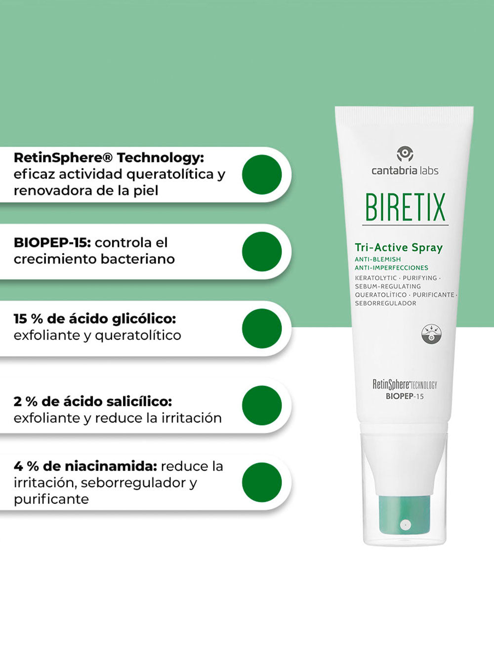 BIRETIX Anti-blemish Spray 100ml CANTABRIA®