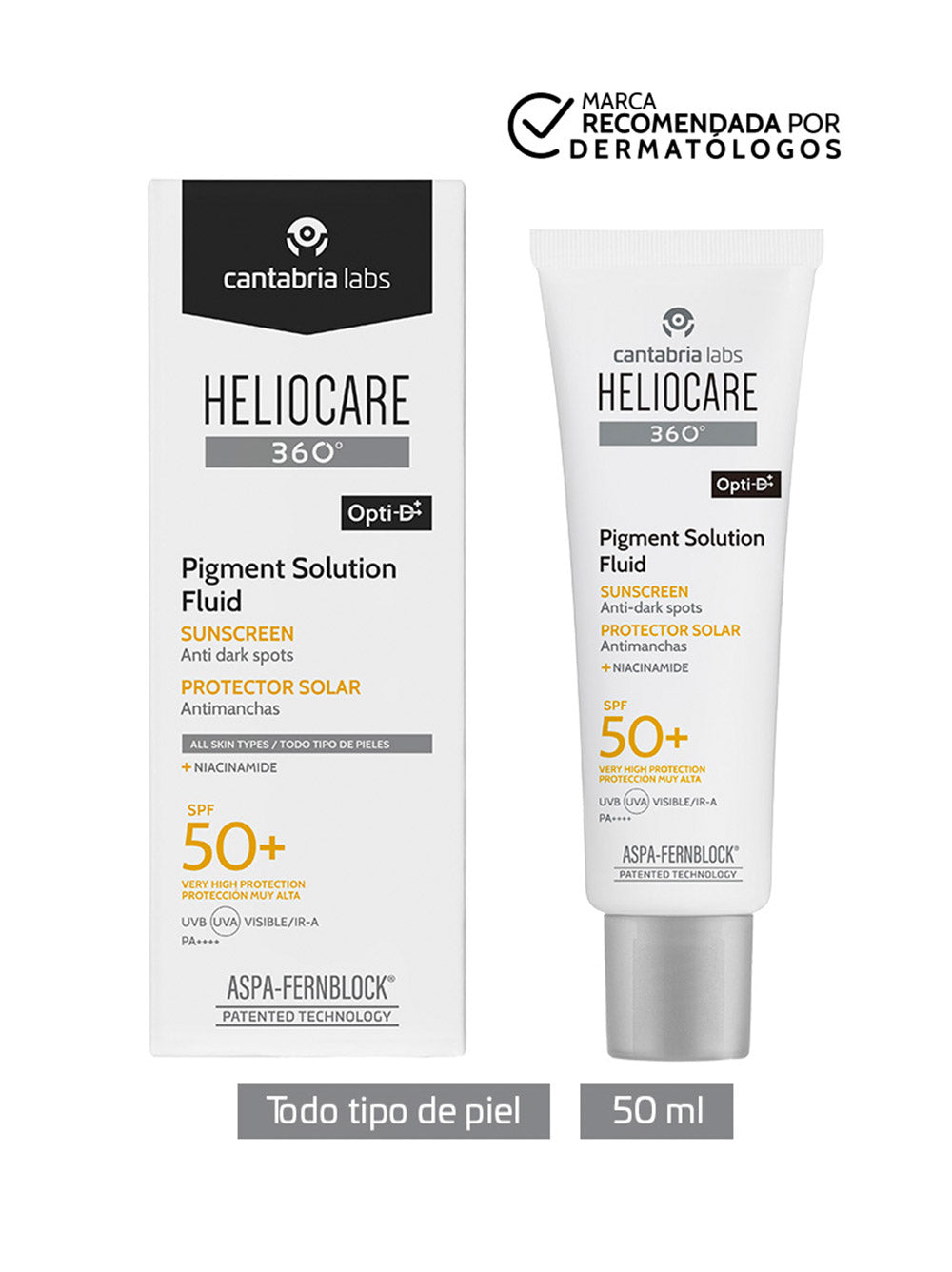 Heliocare 360° Pigment Solution Fluid Fotoprotector SPF50+ 50ml CANTABRIA®